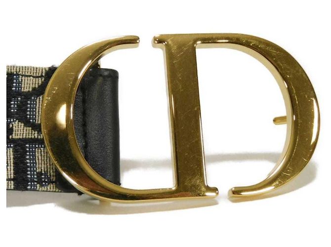 Christian Dior Damen Dior Gürtel Beige Marineblau - Ansicht 3