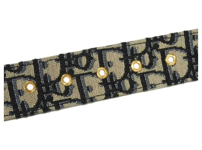 Christian Dior Damen Dior Gürtel Beige Marineblau - Ansicht 6