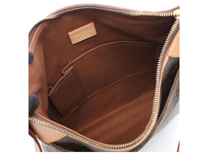 Borsa a Spalla Louis Vuitton Odeon MM Marrone Monogramma - vista 3