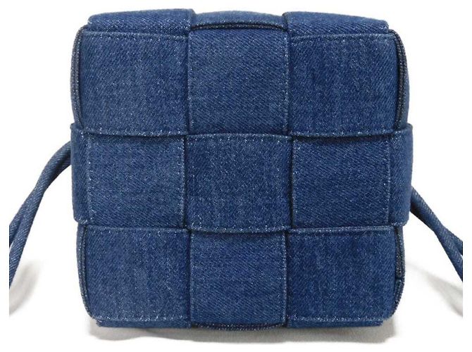 Borsa a secchiello Cassette Small Bottega Veneta Blu - vista 15
