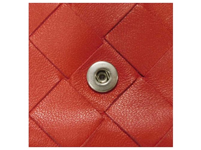 Cartera tríptico de piel nappa Tiny de Bottega Veneta Roja - vista 10