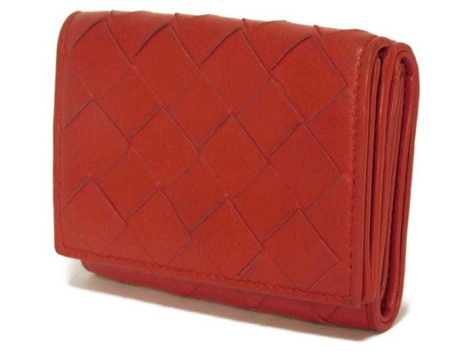Cartera tríptico de piel nappa Tiny de Bottega Veneta Roja - vista 2
