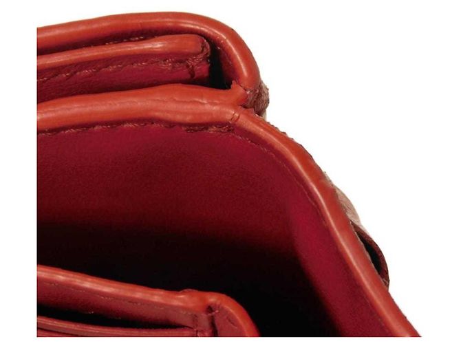 Cartera tríptico de piel nappa Tiny de Bottega Veneta Roja - vista 20