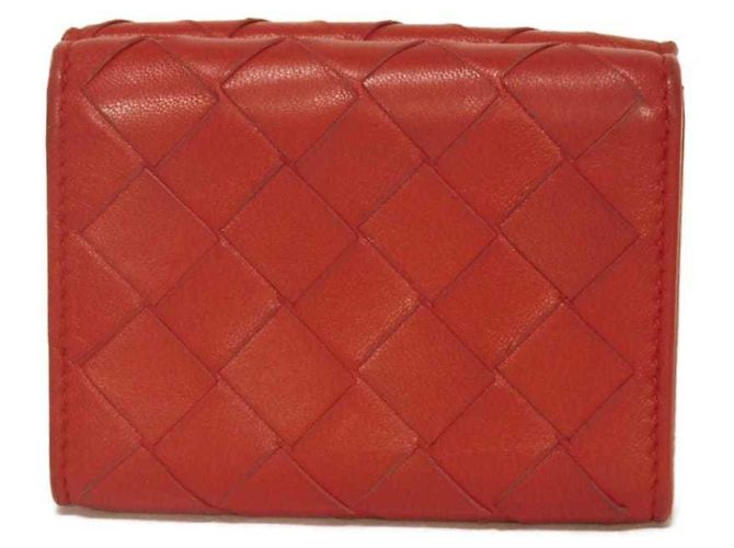Cartera tríptico de piel nappa Tiny de Bottega Veneta Roja - vista 3