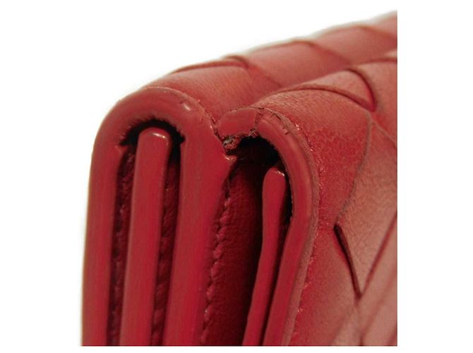 Cartera tríptico de piel nappa Tiny de Bottega Veneta Roja - vista 30