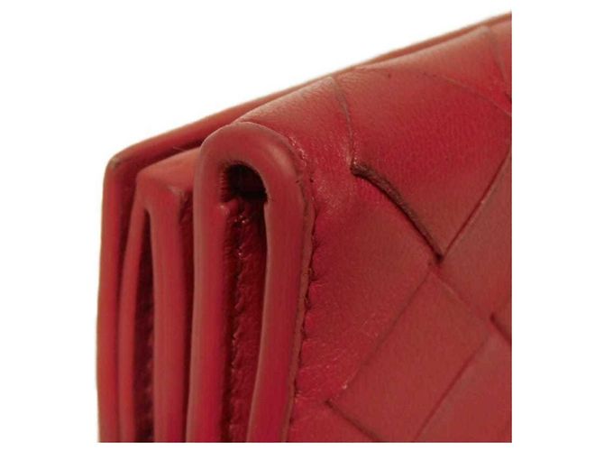 Cartera tríptico de piel nappa Tiny de Bottega Veneta Roja - vista 34