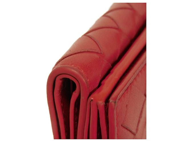 Cartera tríptico de piel nappa Tiny de Bottega Veneta Roja - vista 35