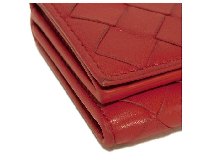 Cartera tríptico de piel nappa Tiny de Bottega Veneta Roja - vista 37