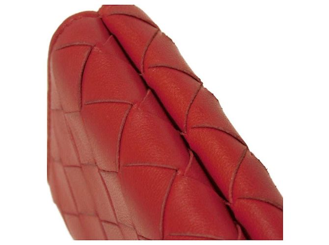 Cartera tríptico de piel nappa Tiny de Bottega Veneta Roja - vista 38