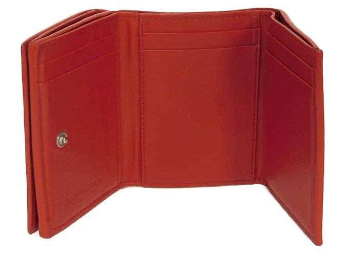 Cartera tríptico de piel nappa Tiny de Bottega Veneta Roja - vista 5