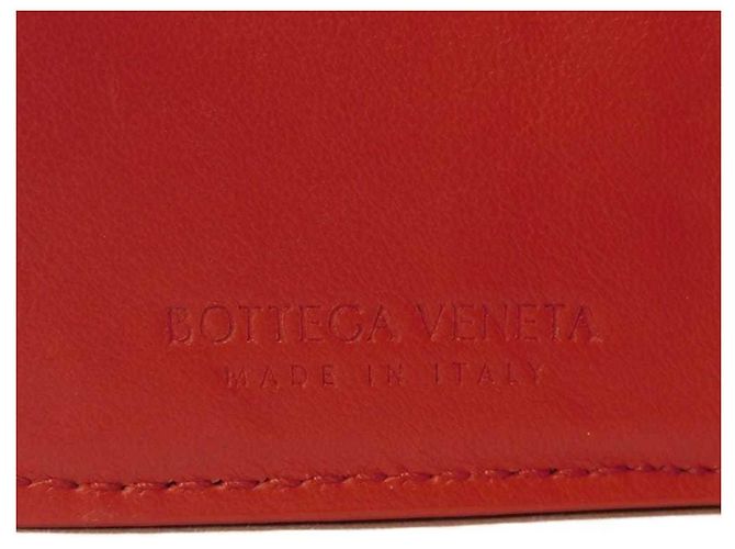 Cartera tríptico de piel nappa Tiny de Bottega Veneta Roja - vista 6