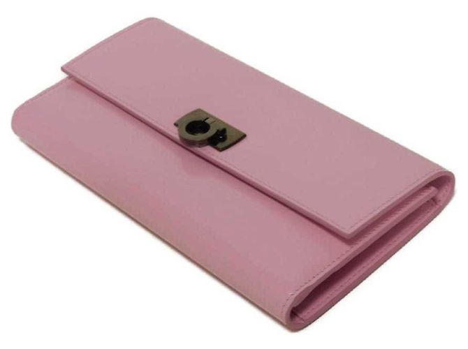 Gancini Cartera Wanda Long Flap de Salvatore Ferragamo Rosa - vista 4
