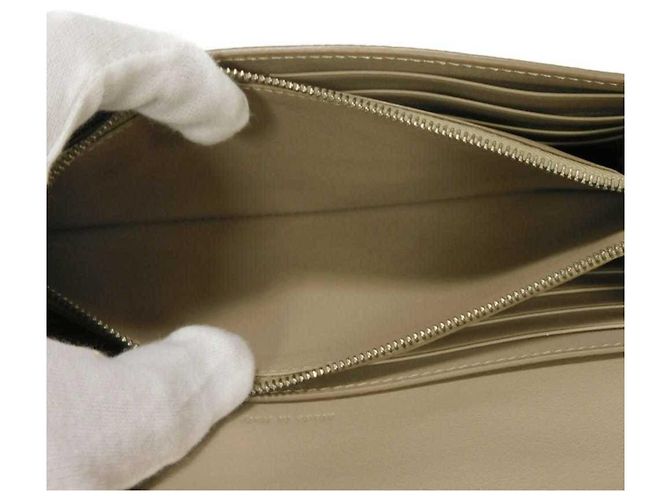 Céline Celine Trotter Large Multifunktions-Geldbörse mit Klappe Beige - Ansicht 13