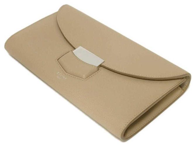 Céline Celine Trotter Large Multifunktions-Geldbörse mit Klappe Beige - Ansicht 4