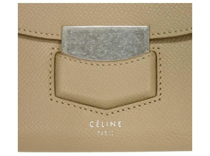 Céline Celine Trotter Large Multifunktions-Geldbörse mit Klappe Beige - Ansicht 5