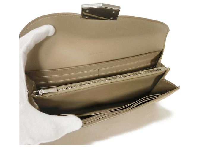 Céline Celine Trotter Large Multifunktions-Geldbörse mit Klappe Beige - Ansicht 6