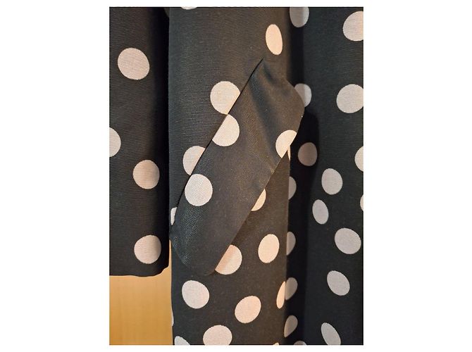Abrigo de algodón Moschino con lunares Negro Beige - vista 3