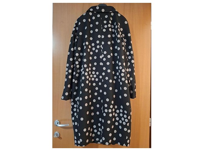 Abrigo de algodón Moschino con lunares Negro Beige - vista 4