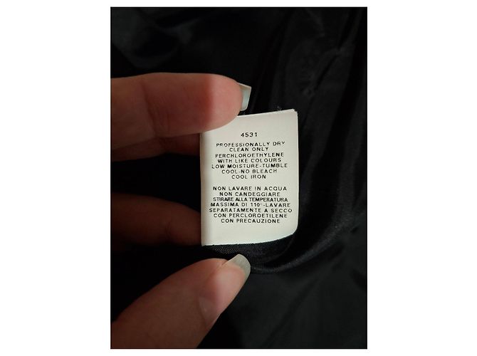 Abrigo de algodón Moschino con lunares Negro Beige - vista 8