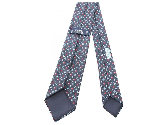 Hermès Hermes Navy Silk Cravat Navy blue - view 3