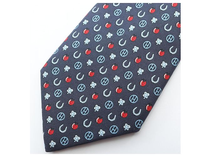 Hermès Hermes Navy Silk Cravat Navy blue - view 6