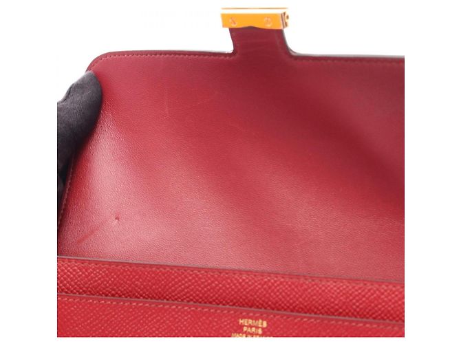 Hermès Constance Long Bi-fold Wallet Rot - Ansicht 6