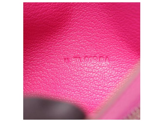 Cartera larga plegable Hermès Bearn Soufflé Magnolia Rosa - vista 6