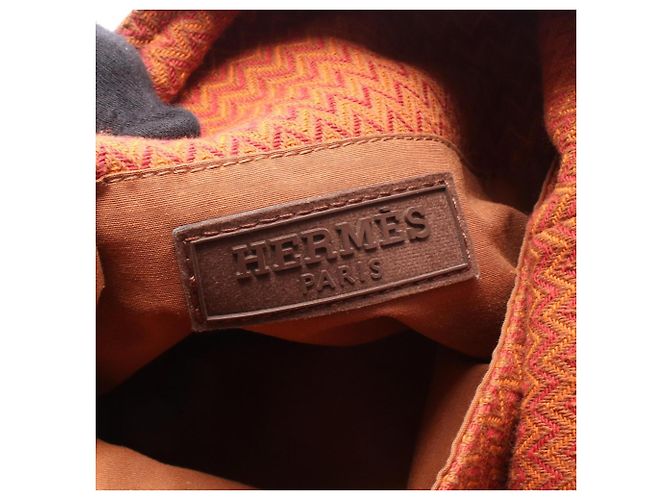 Hermès Borsa a tracolla Hermes Sac des Pansages Marrone Rosso Arancione - vista 4