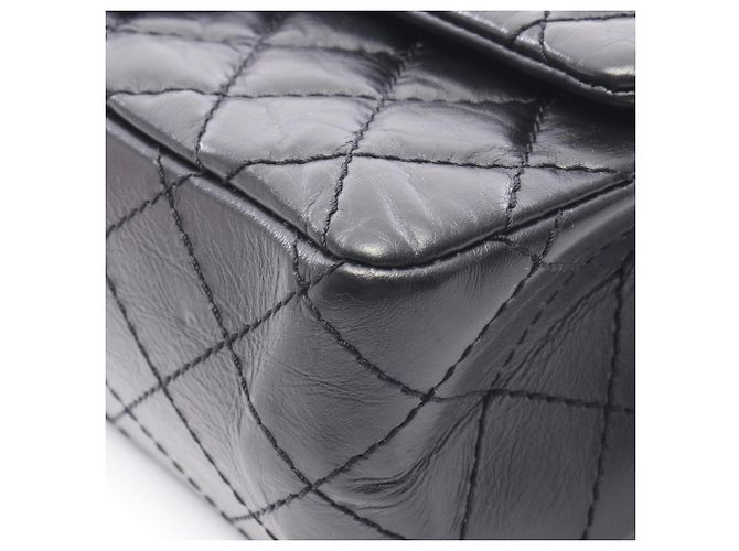 Borsa a Spalla Chanel 2.55 Matelassé Mademoiselle Nero - vista 8