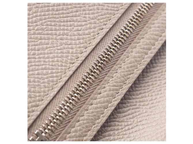 Hermès Hermes Bearn Compact Bi-fold Wallet Beige Grey - view 10