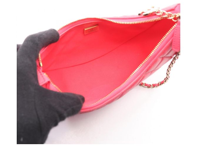 Borsa a Spalla Chanel Matelassé Small Hobo Rosa - vista 3