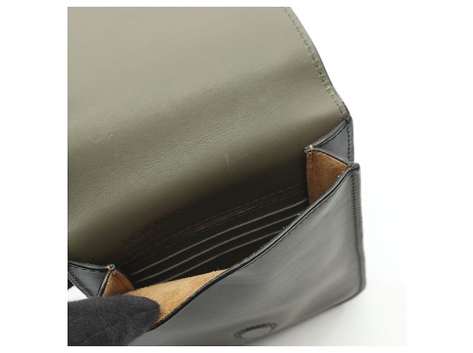 Borsa a tracolla piatta con soffietto Loewe Nero Cachi - vista 5