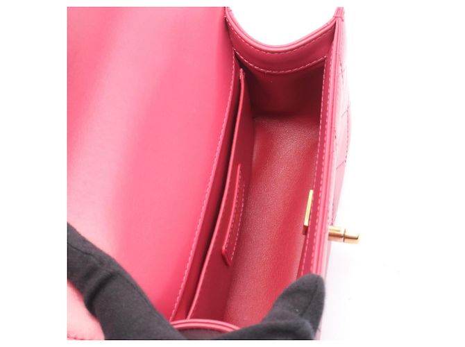Borsa a Spalla Chanel Matelassé Small Flap Rosa - vista 3