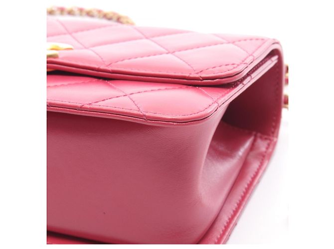 Borsa a Spalla Chanel Matelassé Small Flap Rosa - vista 6