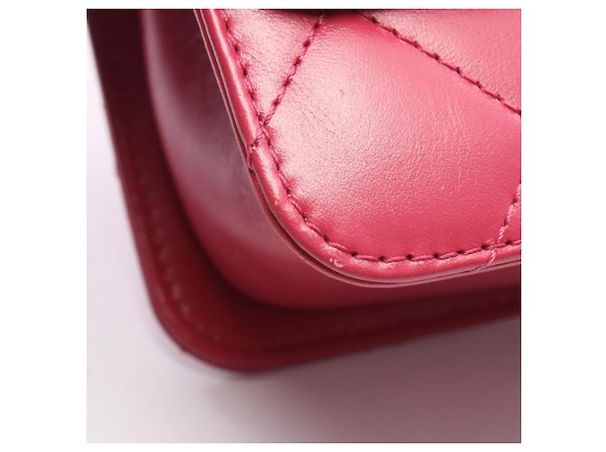 Borsa a Spalla Chanel Matelassé Small Flap Rosa - vista 7