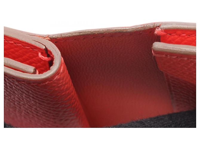 Hermès Tarjetero Business Bearn Mini Hermes Roja - vista 7
