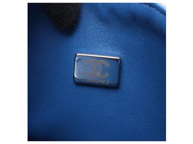 Borsa a tracolla Chanel Matelassé Double Flap Blu Verde - vista 5