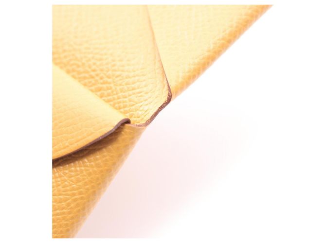 Hermès Cartera Hermes Calvi Duo - Monedero Castaño - vista 8