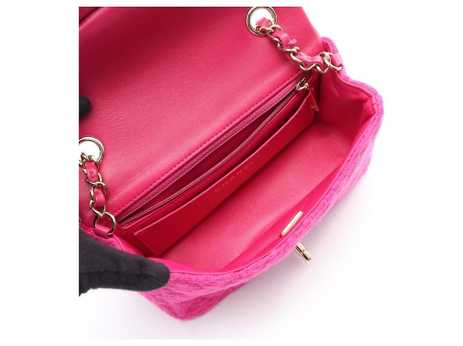 Borsa a Spalla Chanel Mini Matelassé 20 Rosa - vista 3
