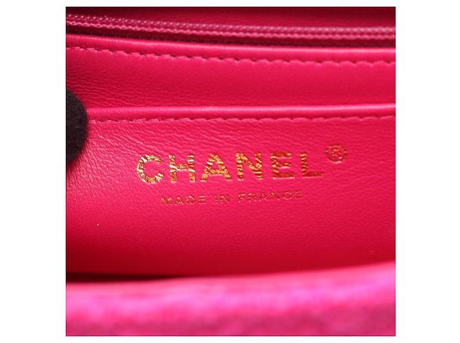 Borsa a Spalla Chanel Mini Matelassé 20 Rosa - vista 4