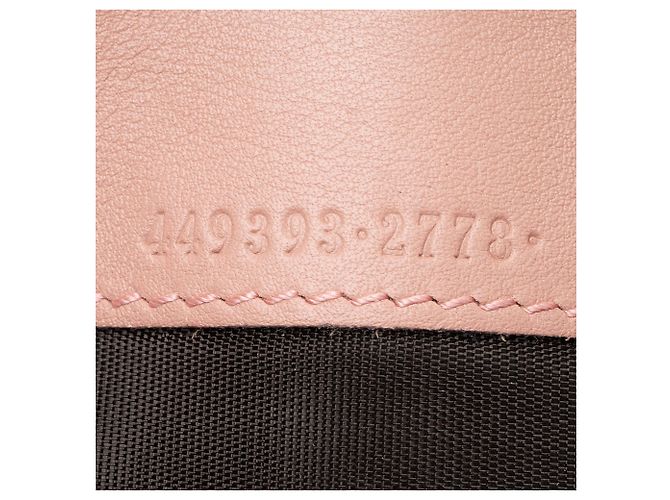 Cartera larga con solapa de cuero Microguccissima Gucci Rosa - vista 4