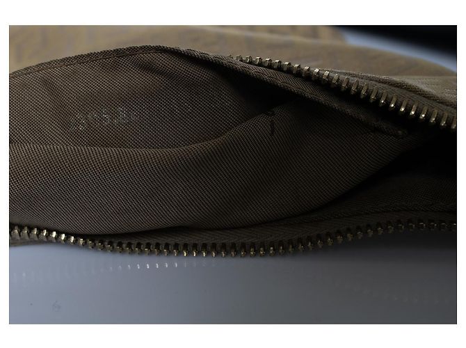 Fendi, borsa a tracolla Zucchini FF Oyster beige Marrone - vista 7
