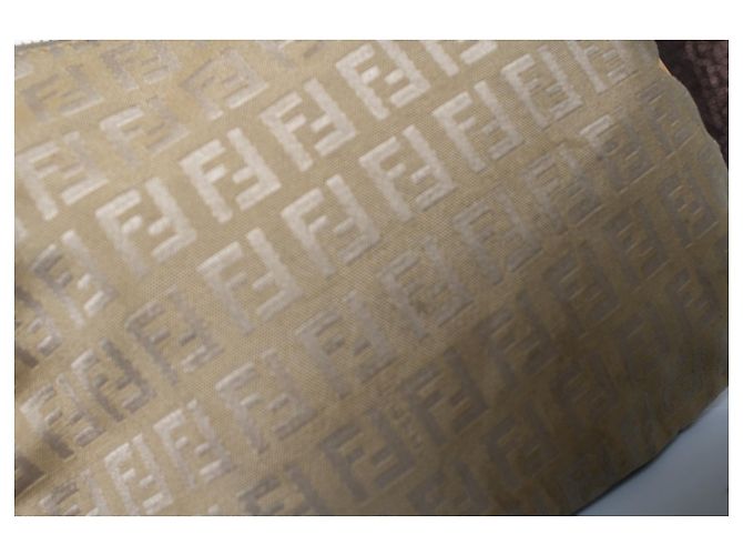 Fendi, borsa a tracolla Zucchini FF Oyster beige Marrone - vista 9