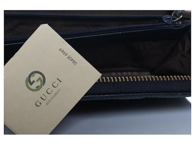 Bamboo Gucci, portafoglio web monogram blu - vista 4