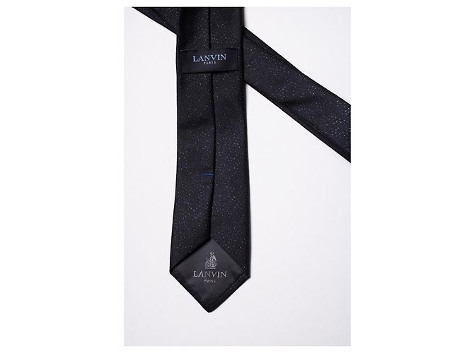Lanvin, cravatta in lurex a pois nera Nero - vista 2