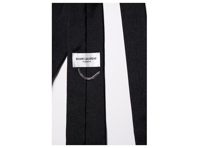 Saint Laurent, black structured tie - view 2