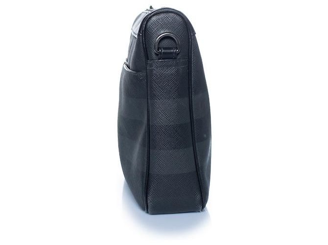Burberry, Check print rambler bag in canvas Grey - view 6