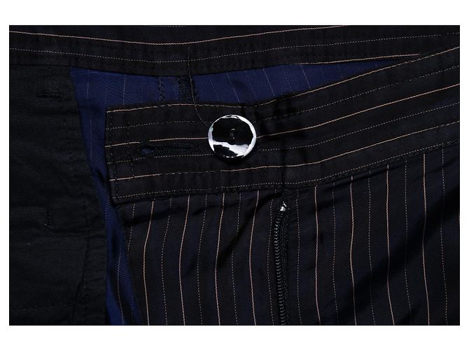 Dries van noten, pantalone a gamba larga a righe lucido Multicolore - vista 5
