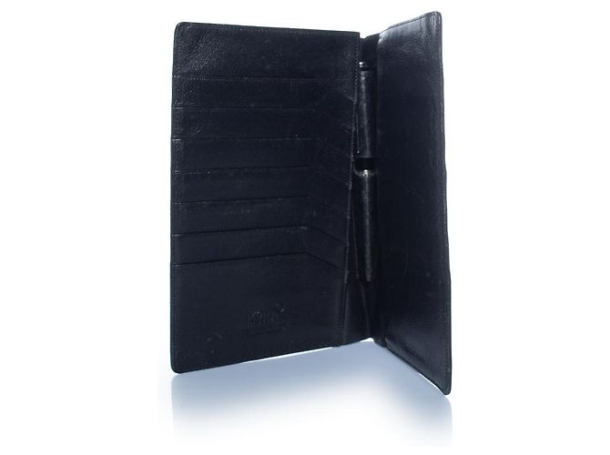 Montblanc, leather wallet with pen Black - view 3