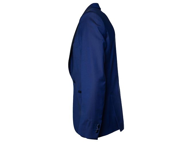 Paul Smith, blauer glänzender Blazer - Ansicht 4